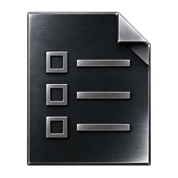 The dark metal checklist object used by Corporate Suite Planner